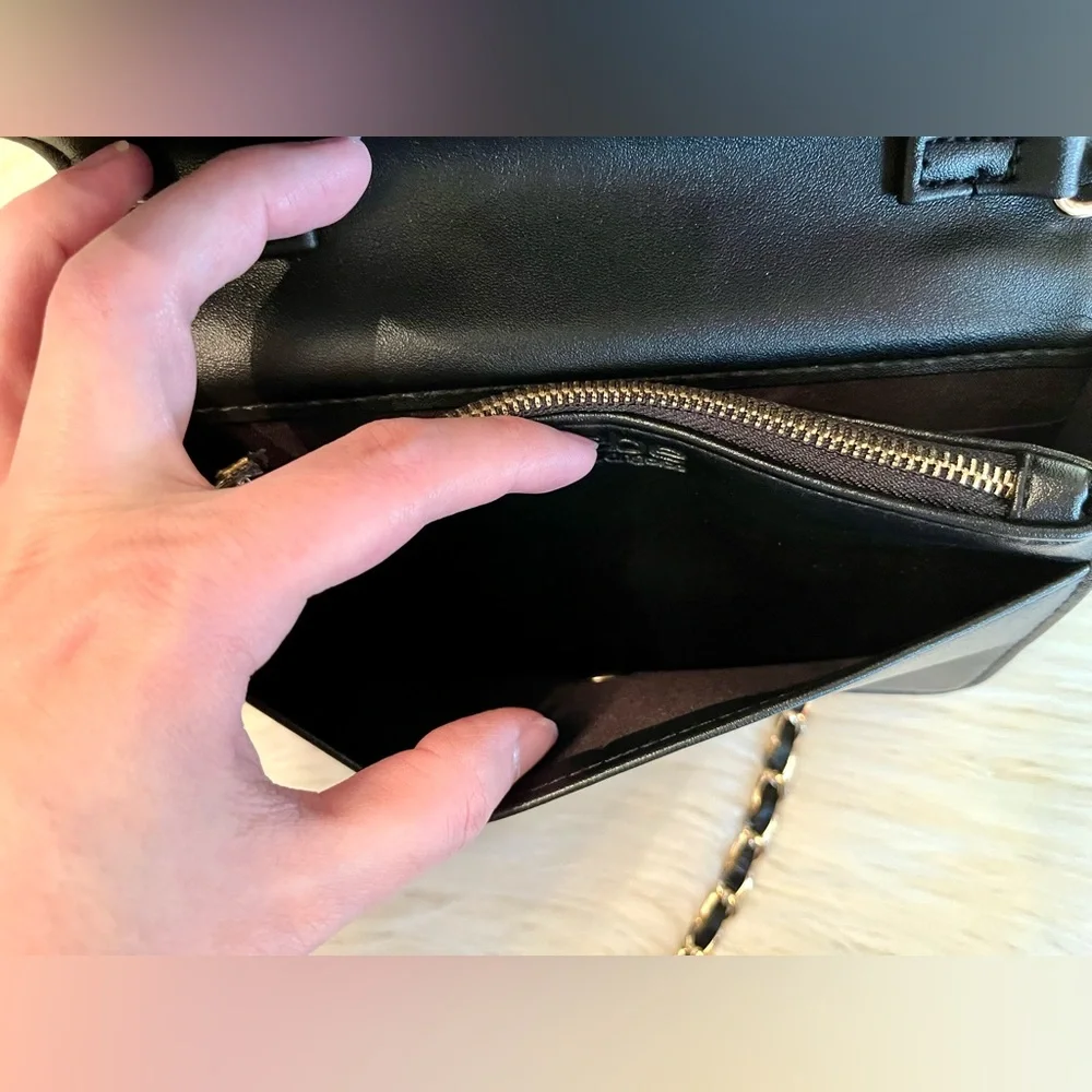 Bebe Black Quilted Crossbody Clutch Bag - Picture 9 of 9